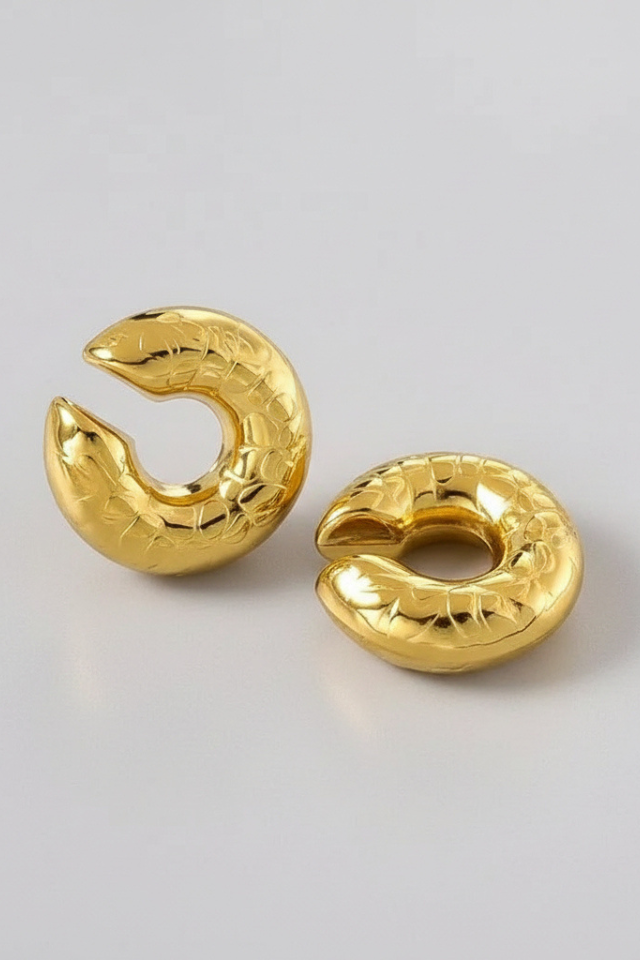 SET 2 EAR CUFF MARTELLATI